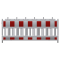 Schake EURO | panel fence | film RA1/A, red / white | length: 2,40 m (no TL test) | with lamp adapter